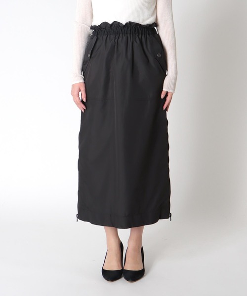 Jines（ジネス）の「サイドファスナープリーツスカート（スカート・レディース・ブラック/カーキ・38）」の15枚目の写真