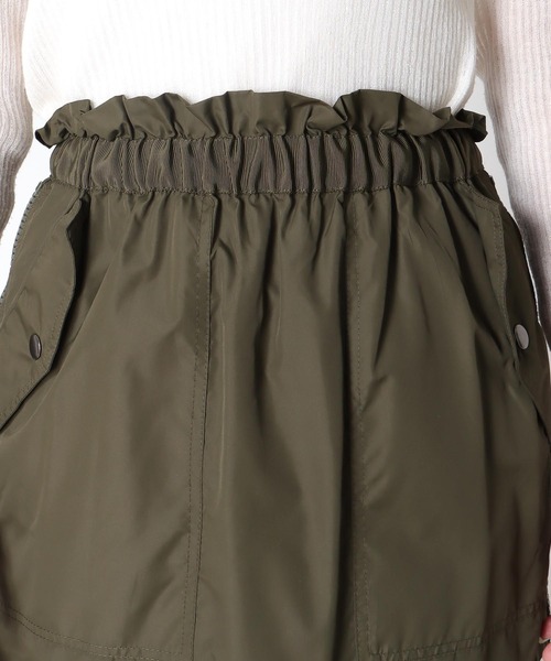 Jines（ジネス）の「サイドファスナープリーツスカート（スカート・レディース・ブラック/カーキ・38）」の6枚目の写真
