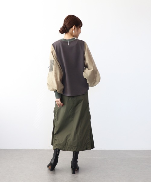 Jines（ジネス）の「サイドファスナープリーツスカート（スカート・レディース・ブラック/カーキ・38）」の21枚目の写真