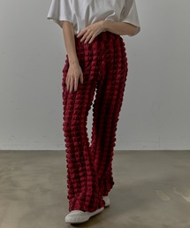 Lipoy（リポイ）の「シーサッカー ストライプ柄 イージーロングパンツ（その他パンツ）」