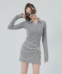 BLONDEY（ブロンディ）の「フィンガーフォールラメニットミニワンピ（ワンピース）」