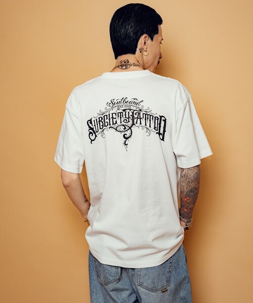 Subciety(サブサエティ)の「Soul bound tee(Tシャツ/カットソー・メンズ・ホワイト/ブラック×ゴールド/ブラック×ホワイト・SMALL/MEDIUM/LARGE/X-LARGE/XX-LARGE)」の20枚目の写真