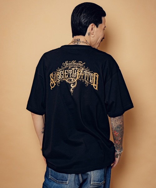 Subciety(サブサエティ)の「Soul bound tee(Tシャツ/カットソー・メンズ・ホワイト/ブラック×ゴールド/ブラック×ホワイト・SMALL/MEDIUM/LARGE/X-LARGE/XX-LARGE)」の14枚目の写真