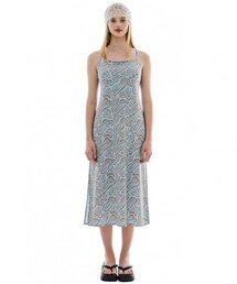 runningHIGH（ランニングハイ）の「アーカイブプリンティングスリーブレスロングドレス[ゴールド/スカイ]（ワンピース）」