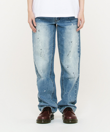 AECA（エイカ）の「VINTAGE WASHED PAINTED DENIM-BLUE（デニムパンツ）」