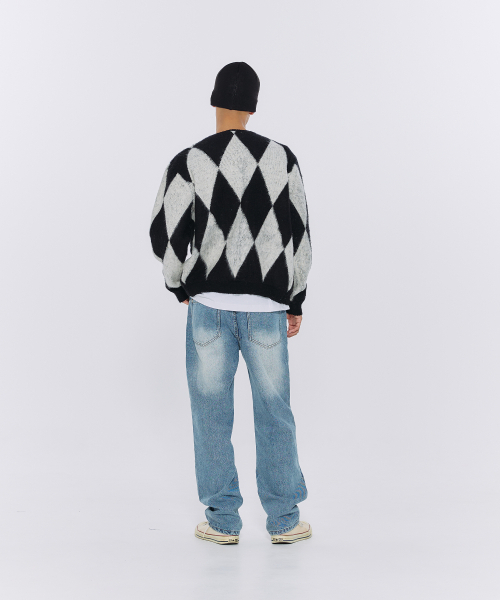 AECA（エイカ）の「VINTAGE WASHED PAINTED DENIM-BLUE（デニムパンツ・レディース・その他・M/S/L）」の3枚目の写真