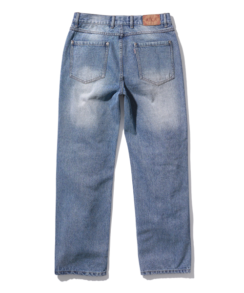 AECA（エイカ）の「VINTAGE WASHED PAINTED DENIM-BLUE（デニムパンツ・レディース・その他・M/S/L）」の4枚目の写真