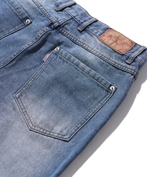 AECA（エイカ）の「VINTAGE WASHED PAINTED DENIM-BLUE（デニムパンツ・レディース・その他・M/S/L）」の7枚目の写真