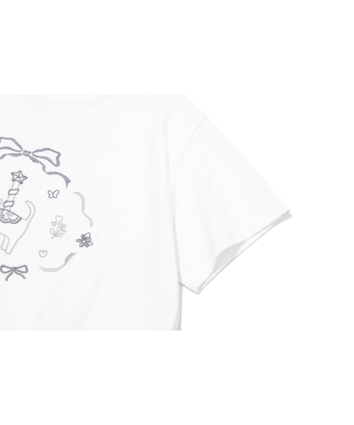CPGN STUDIO(コンパーニョ)の「サークルキティ刺繍クロップ半袖Tシャツホワイト(Tシャツ/カットソー・レディース・その他・ONE SIZE)」の6枚目の写真