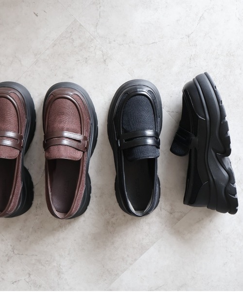 VIVIAN（ヴィヴィアン）の「厚底メッシュスニーカーローファー（ローファー・レディース・ブラウン/ブラック・LL/L/M/S）」の2枚目の写真