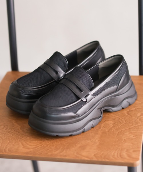 VIVIAN（ヴィヴィアン）の「厚底メッシュスニーカーローファー（ローファー・レディース・ブラウン/ブラック・LL/L/M/S）」の5枚目の写真