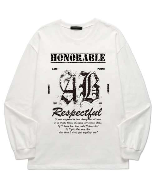 VANNWORKS(バンワークス)の「ABO ロングスリーブ (VLS0209) AB_ホワイト(Tシャツ/カットソー・レディース・その他・S/M/L/XL/XXL)」の1枚目の写真