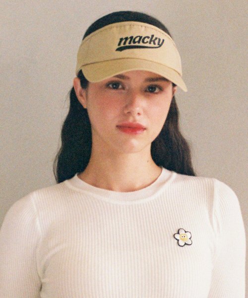 割引あり❤️ decembermay 男女兼用　サンバイザー　ベージュ フルアサンバイザー ベージュ（サンバイザー）｜MACKY（マッキー）の