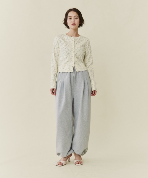 FUULLY STUDIO（フーリィーステューディオ）の「ドロストワイドスウェットパンツ（スウェットパンツ・レディース・グレー/アイボリー・FREE）」の16枚目の写真