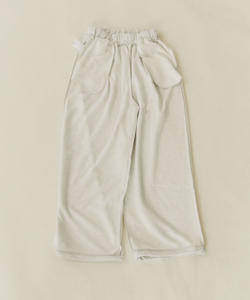 FUULLY STUDIO（フーリィーステューディオ）の「ドロストワイドスウェットパンツ（スウェットパンツ・レディース・グレー/アイボリー・FREE）」の5枚目の写真