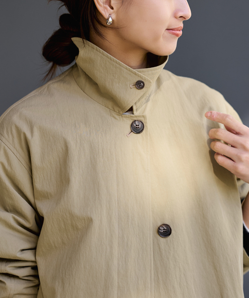 FRAMeWORK（フレームワーク）の「コットンナイロンステンコート（ステンカラーコート・レディース・ブラック系その他/ベージュ・38/36）」の21枚目の写真