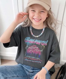 Java（ジャバ）の「【キッズ】《JaVaジャバコラボ》親子お揃い リンクコーデできちゃう！綿100%ピグメント加工グラフィックプリントTシャツ（Tシャツ/カットソー）」