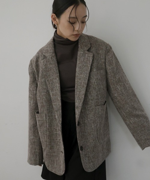 hellam(へラム)の「サマーツイードジャケット(テーラードジャケット・レディース・グレー/ブラウン/ベージュ/ブラック・FREE)」の22枚目の写真
