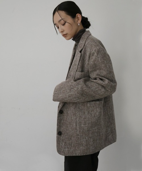 hellam(へラム)の「サマーツイードジャケット(テーラードジャケット・レディース・グレー/ブラウン/ベージュ/ブラック・FREE)」の14枚目の写真