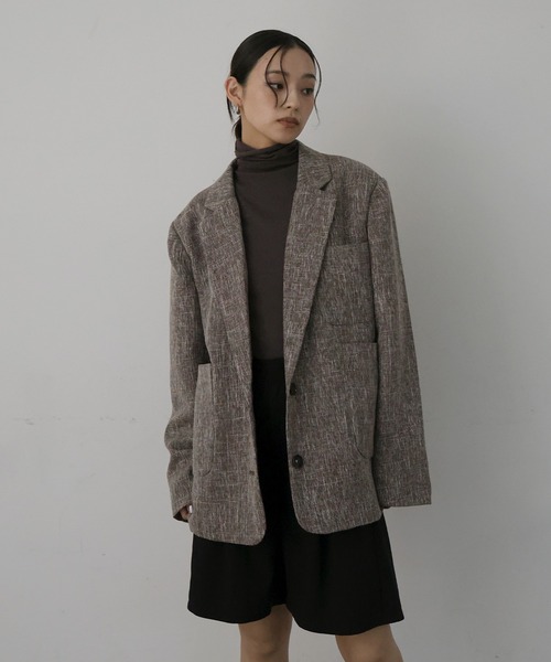 hellam(へラム)の「サマーツイードジャケット(テーラードジャケット・レディース・グレー/ブラウン/ベージュ/ブラック・FREE)」の16枚目の写真