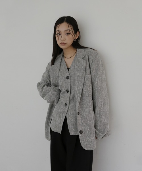 サマーツイードジャケット（テーラードジャケット）｜hellam（へラム