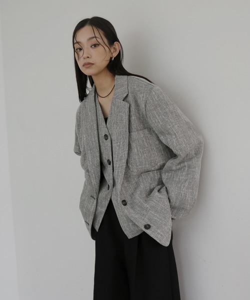 サマーツイードジャケット（テーラードジャケット）｜hellam（へラム