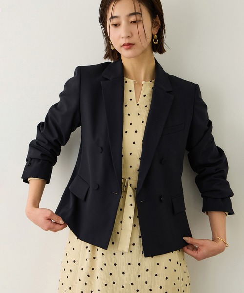 ROPE'（ロペ）の「ノンミュールジングウール テーラードジャケット/セットアップ対応（テーラードジャケット・レディース・ピンク/ライトグレー/ネイビー・38/36）」の4枚目の写真