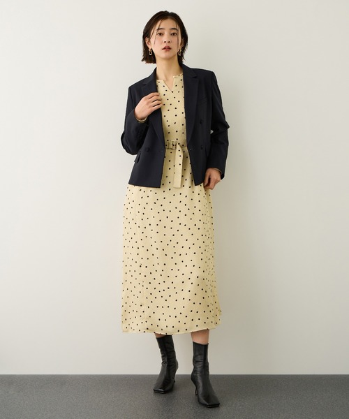 ROPE'（ロペ）の「ノンミュールジングウール テーラードジャケット/セットアップ対応（テーラードジャケット・レディース・ピンク/ライトグレー/ネイビー・38/36）」の5枚目の写真