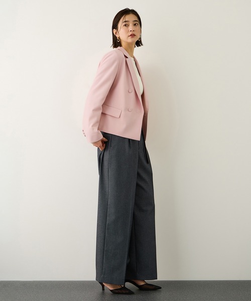 ROPE'（ロペ）の「ノンミュールジングウール テーラードジャケット/セットアップ対応（テーラードジャケット・レディース・ピンク/ライトグレー/ネイビー・38/36）」の9枚目の写真
