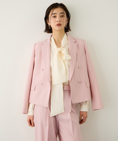ROPE'（ロペ）の「ノンミュールジングウール テーラードジャケット/セットアップ対応（テーラードジャケット・レディース・ピンク/ライトグレー/ネイビー・38/36）」の11枚目の写真