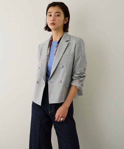 ROPE'（ロペ）の「ノンミュールジングウール テーラードジャケット/セットアップ対応（テーラードジャケット・レディース・ピンク/ライトグレー/ネイビー・38/36）」の12枚目の写真