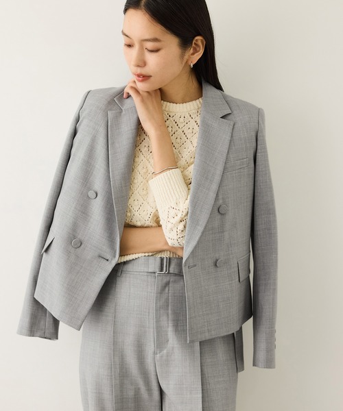 ROPE'（ロペ）の「ノンミュールジングウール テーラードジャケット/セットアップ対応（テーラードジャケット・レディース・ピンク/ライトグレー/ネイビー・38/36）」の16枚目の写真