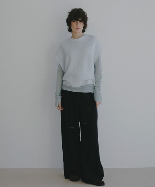 ETRE TOKYO（エトレトウキョウ）の「ウールカシミヤスリーブレスニットプルオーバー（ニット/セーター・レディース・オフホワイト/ブルー/キャメル・FREE）」の9枚目の写真