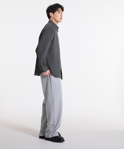 coca（coca）（コカ）の「ヘリンボーンリラックス長袖シャツ（シャツ/ブラウス・メンズ・グレイッシュベージュ/チャコール・L/M/XL）」の7枚目の写真