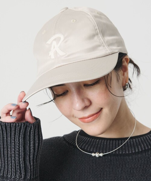 RACAL(ラカル)の「【別注】<RACAL>サテン ベースボールキャップ(キャップ・レディース・ダークブラウン/ナチュラル・FREE)」の1枚目の写真