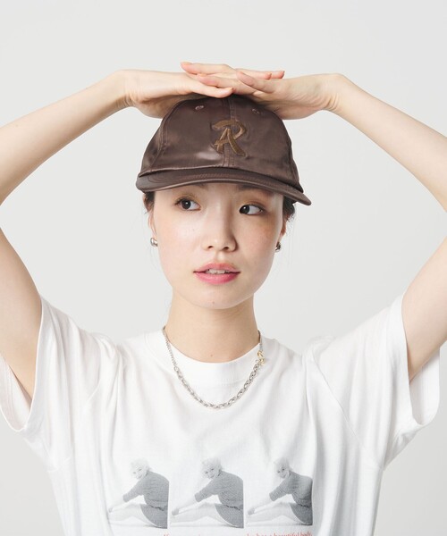 RACAL(ラカル)の「【別注】<RACAL>サテン ベースボールキャップ(キャップ・レディース・ダークブラウン/ナチュラル・FREE)」の9枚目の写真