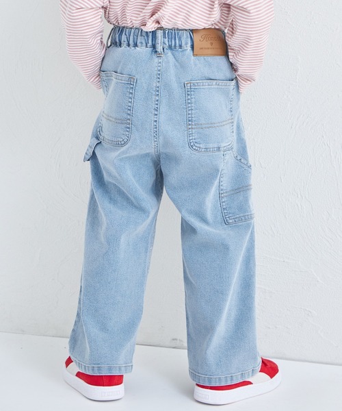 pairmanon（ペアマノン）の「ユニセックス タグ付き ダブルニーデニムパンツ（デニムパンツ・キッズ・ブルー系その他/インディゴブルー/ライトブルー・100/110/120/130/140/150/90）」の5枚目の写真