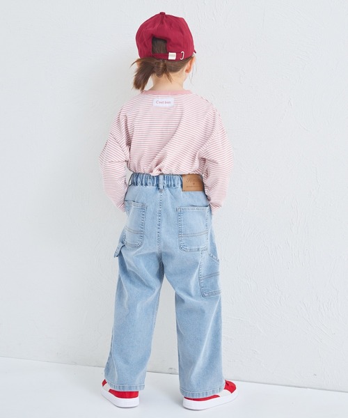 pairmanon（ペアマノン）の「ユニセックス タグ付き ダブルニーデニムパンツ（デニムパンツ・キッズ・ブルー系その他/インディゴブルー/ライトブルー・100/110/120/130/140/150/90）」の8枚目の写真