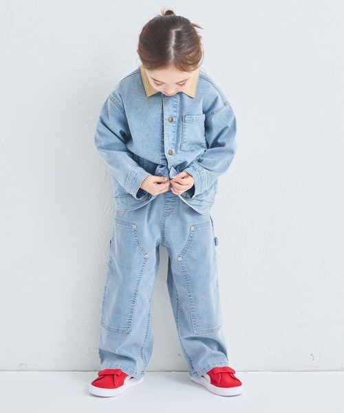 pairmanon（ペアマノン）の「ユニセックス タグ付き ダブルニーデニムパンツ（デニムパンツ・キッズ・ブルー系その他/インディゴブルー/ライトブルー・100/110/120/130/140/150/90）」の12枚目の写真