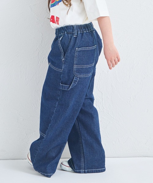 pairmanon（ペアマノン）の「ユニセックス タグ付き ダブルニーデニムパンツ（デニムパンツ・キッズ・ブルー系その他/インディゴブルー/ライトブルー・100/110/120/130/140/150/90）」の14枚目の写真