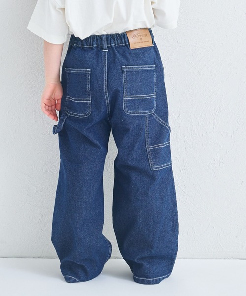 pairmanon（ペアマノン）の「ユニセックス タグ付き ダブルニーデニムパンツ（デニムパンツ・キッズ・ブルー系その他/インディゴブルー/ライトブルー・100/110/120/130/140/150/90）」の15枚目の写真