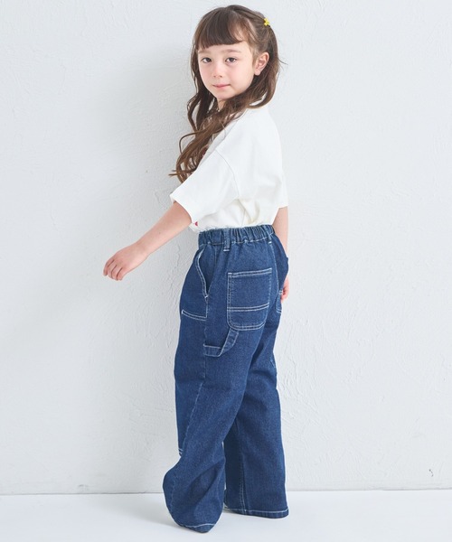 pairmanon（ペアマノン）の「ユニセックス タグ付き ダブルニーデニムパンツ（デニムパンツ・キッズ・ブルー系その他/インディゴブルー/ライトブルー・100/110/120/130/140/150/90）」の17枚目の写真