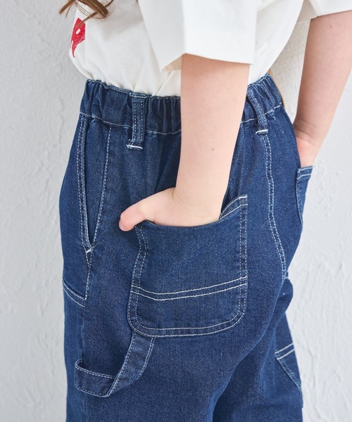 pairmanon（ペアマノン）の「ユニセックス タグ付き ダブルニーデニムパンツ（デニムパンツ・キッズ・ブルー系その他/インディゴブルー/ライトブルー・100/110/120/130/140/150/90）」の21枚目の写真
