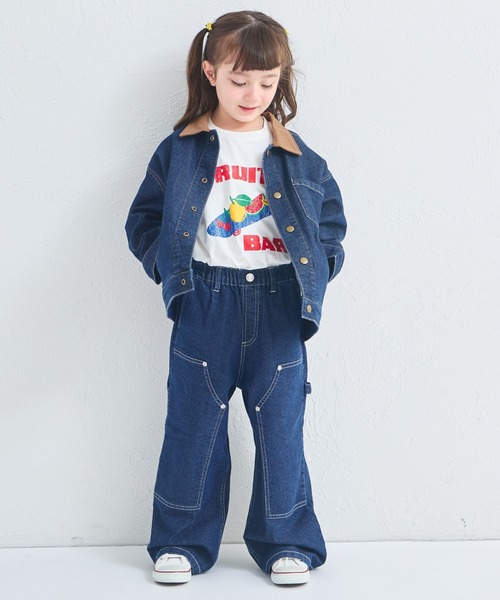 pairmanon（ペアマノン）の「ユニセックス タグ付き ダブルニーデニムパンツ（デニムパンツ・キッズ・ブルー系その他/インディゴブルー/ライトブルー・100/110/120/130/140/150/90）」の19枚目の写真