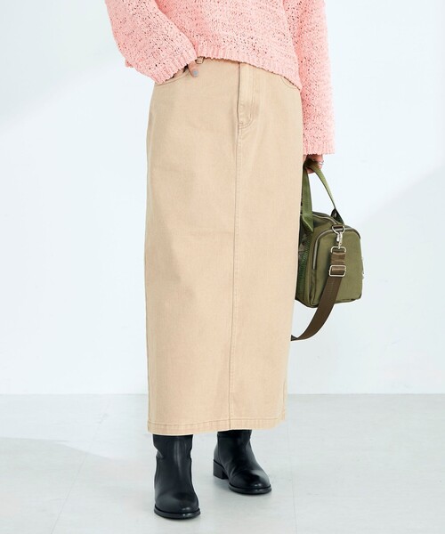 fredy emue（フレディエミュ）の「細ベルト付きタイトスカート（デニムスカート・レディース・グレー/ベージュ・36/38）」の9枚目の写真