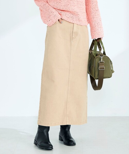 fredy emue（フレディエミュ）の「細ベルト付きタイトスカート（デニムスカート・レディース・グレー/ベージュ・36/38）」の10枚目の写真