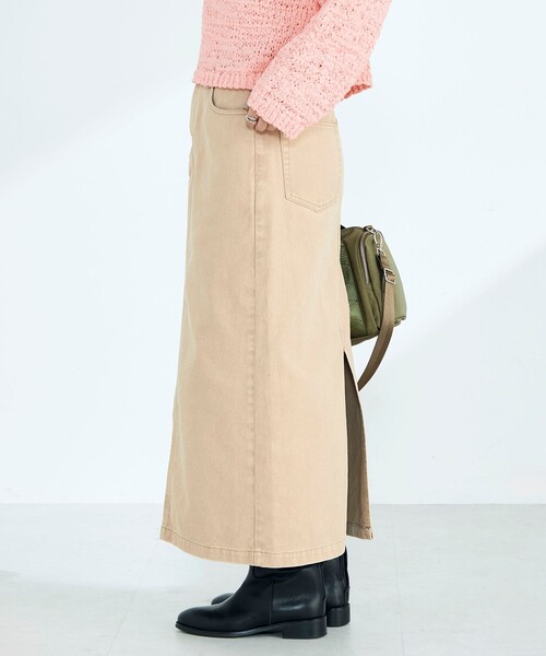 fredy emue（フレディエミュ）の「細ベルト付きタイトスカート（デニムスカート・レディース・グレー/ベージュ・36/38）」の11枚目の写真