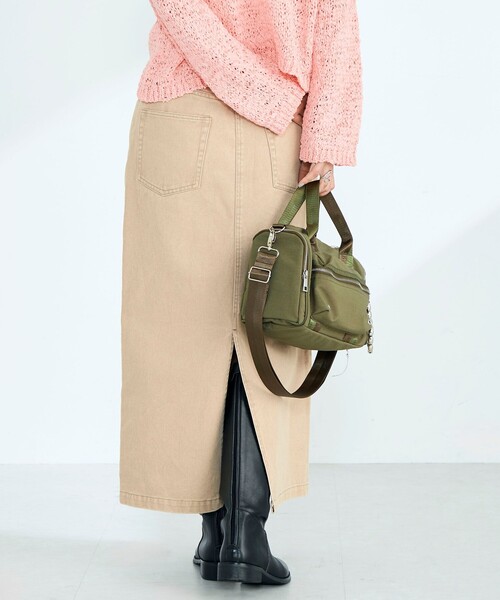 fredy emue（フレディエミュ）の「細ベルト付きタイトスカート（デニムスカート・レディース・グレー/ベージュ・36/38）」の12枚目の写真