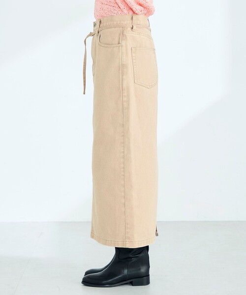 fredy emue（フレディエミュ）の「細ベルト付きタイトスカート（デニムスカート・レディース・グレー/ベージュ・36/38）」の15枚目の写真