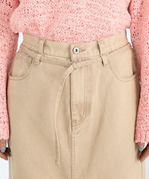 fredy emue（フレディエミュ）の「細ベルト付きタイトスカート（デニムスカート・レディース・グレー/ベージュ・36/38）」の19枚目の写真